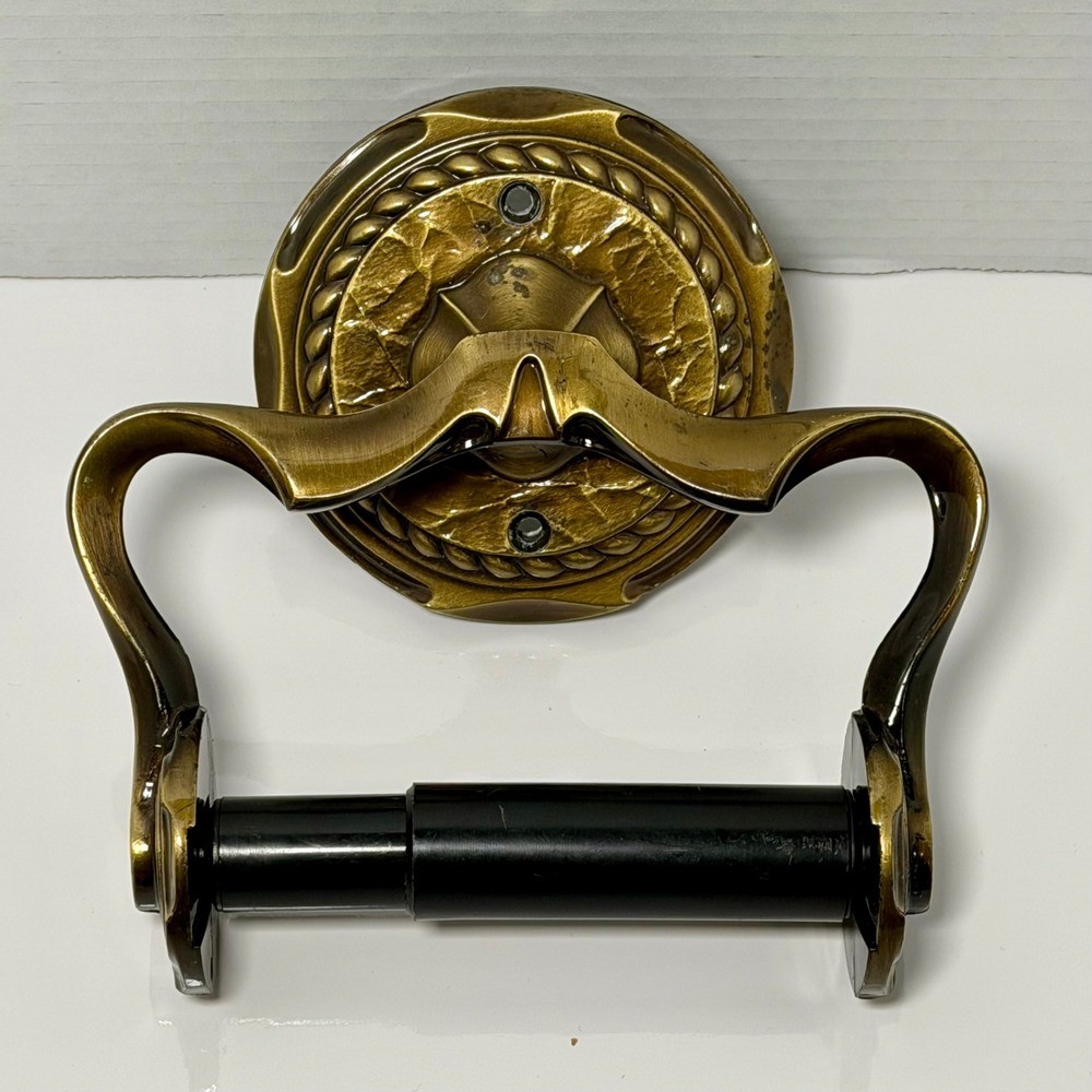 Amerock Carriage Vintage Brass Toilet Paper Holder Wall Mount 9059-2 USA